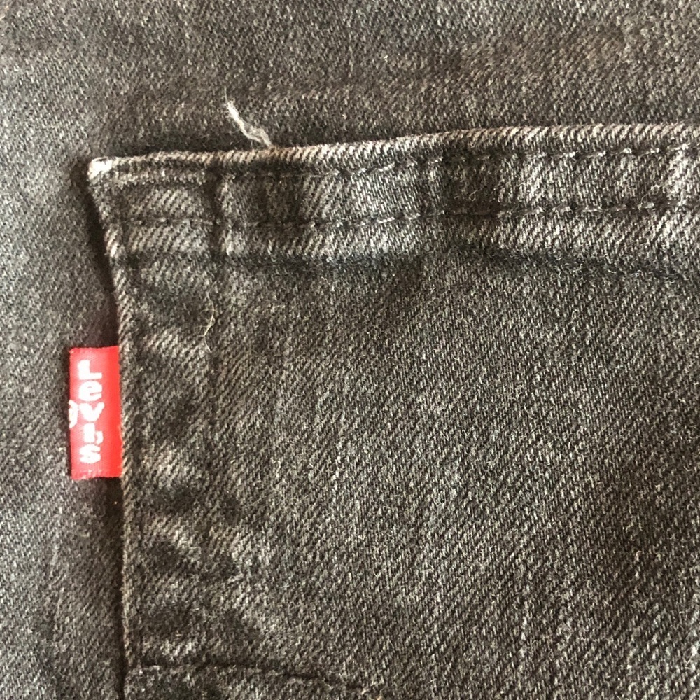 Levis 502 Black Denim Jeans Size 30 - Picture 8 of 10